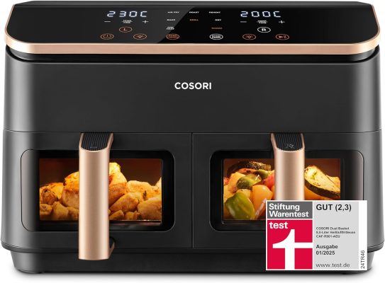COSORI Dual Zone 6-in-1 Heißluftfritteuse – 8,5 l großes Fassungsvermögen